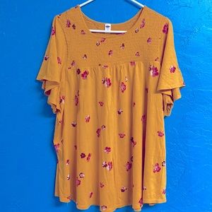 Old navy mustard blouse